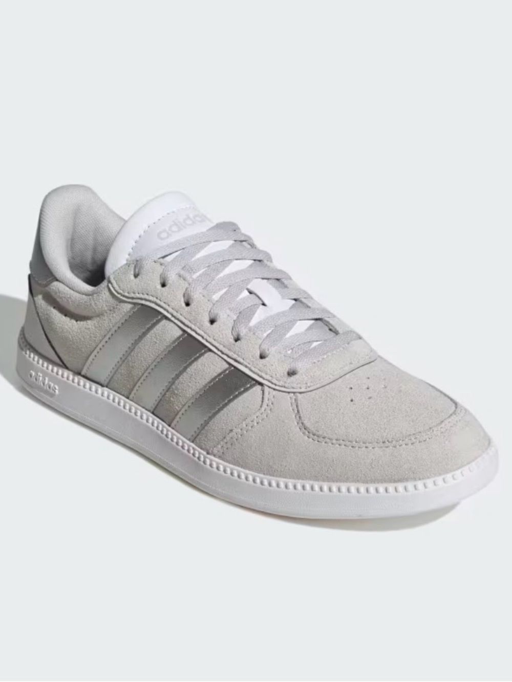 adidas Women’s (10) BREAKNET SLEEK SHOES - Metallic Silver/white